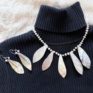 Elegant Baroque Pearl and Mother of Pearl Shell Jewelry Set